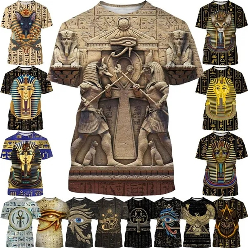 3D Printing Online - Summer New Pharaoh 3D Print T-Shirt