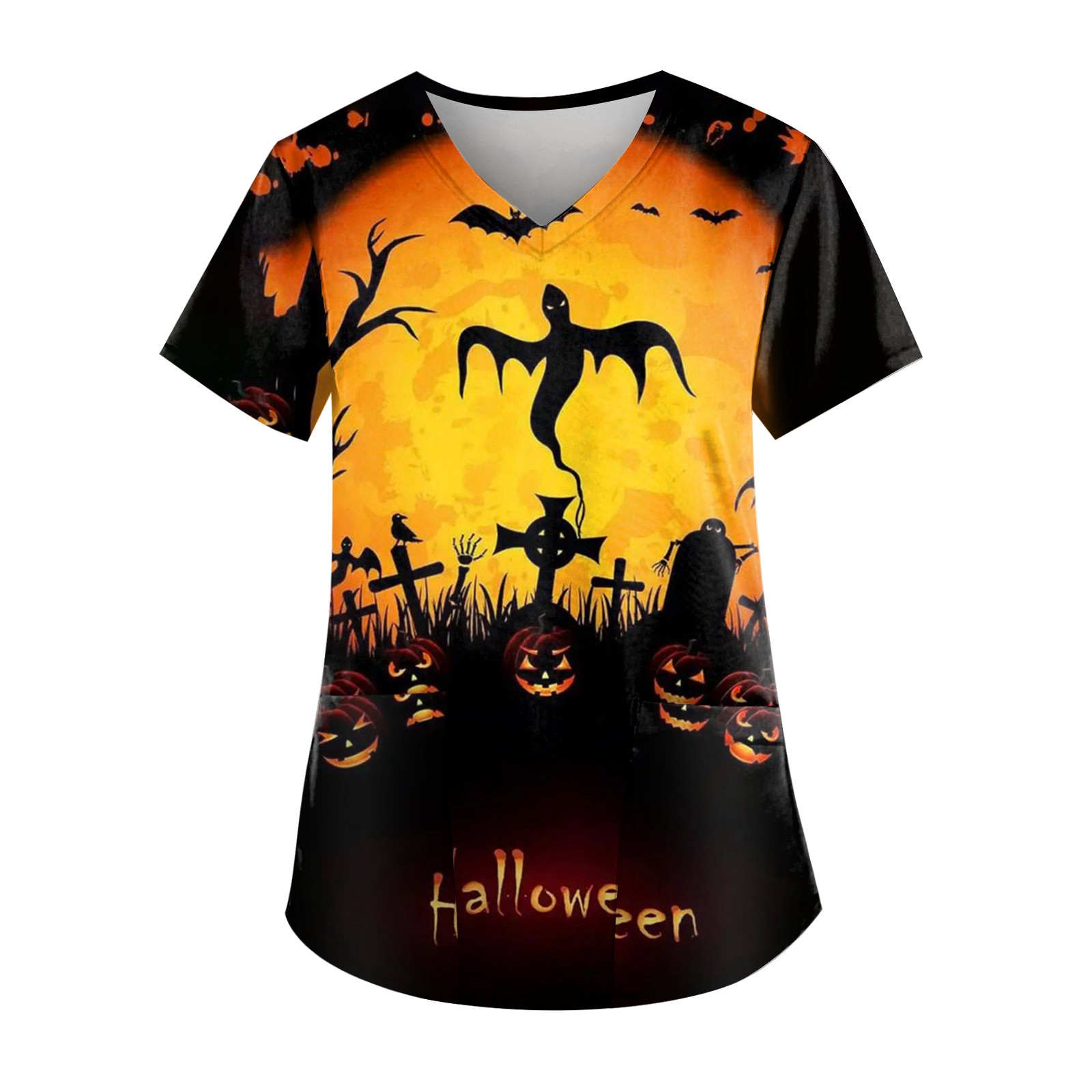 Halloween Bat Pattern T-Shirt  - 3D Printing For Medical recension och pris