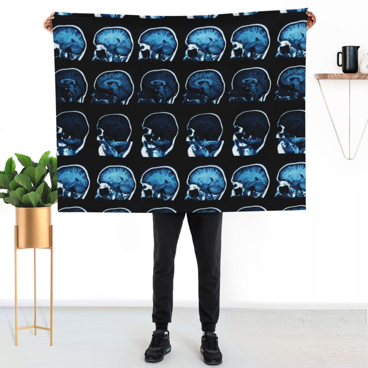 Brain MRI x-ray Throw Blanket  - 3D Printing X Ray recension och pris