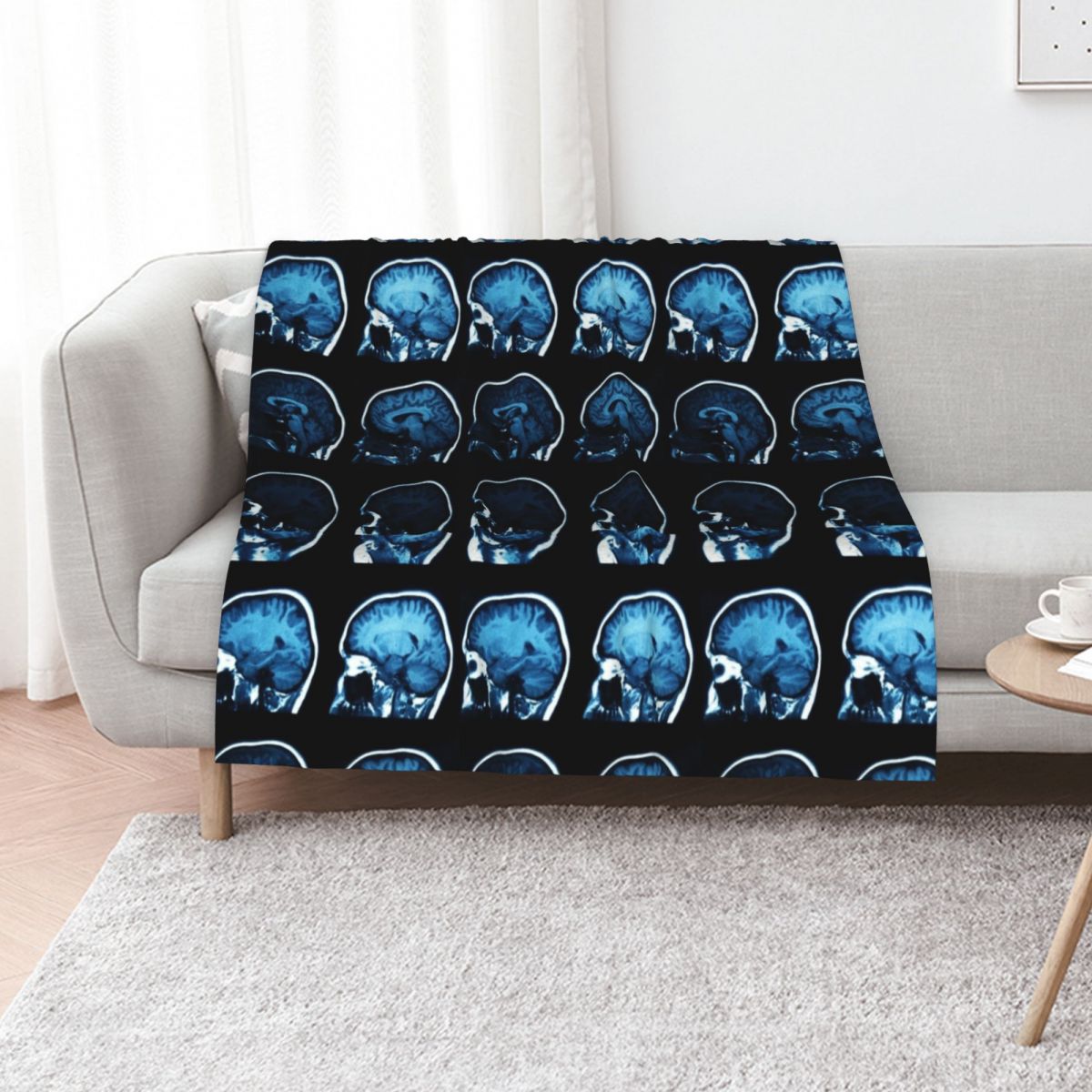 Brain MRI x-ray Throw Blanket  - 3D Printing X Ray recension och pris