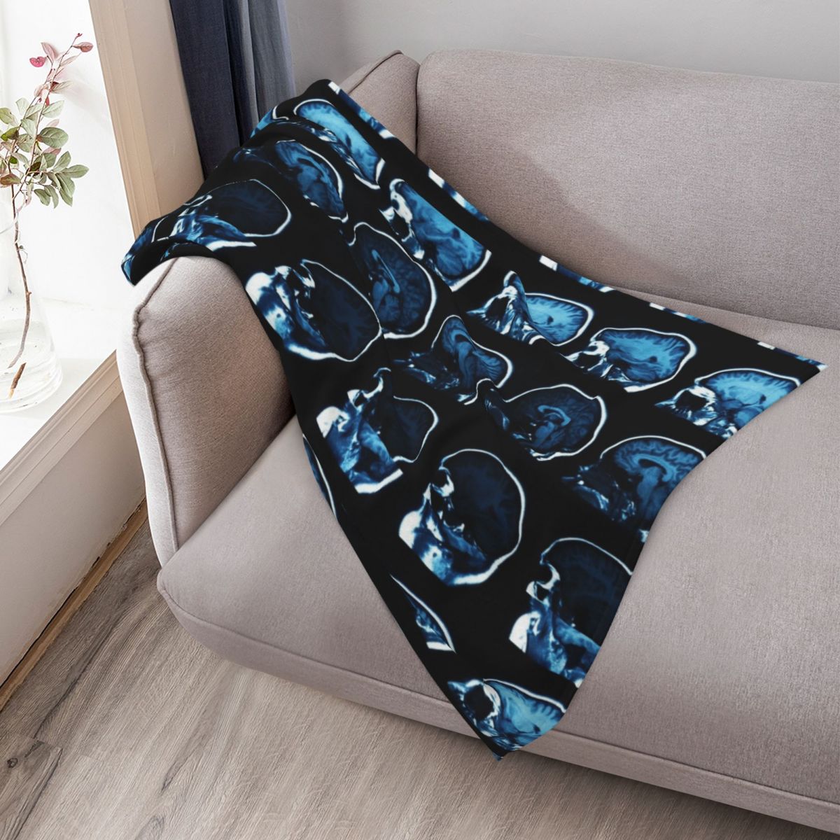 Brain MRI x-ray Throw Blanket  - 3D Printing X Ray recension och pris