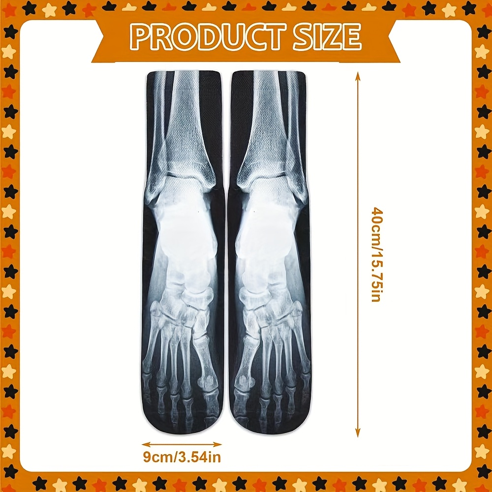 3D Skeleton X-Ray Crew Socks M - 3D Printing X Ray recension och pris