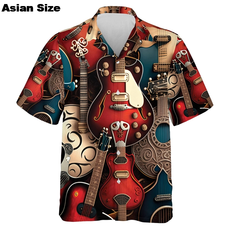 Shirts For Men Music Guitar Pr - 3D Printing Guitar recension och pris