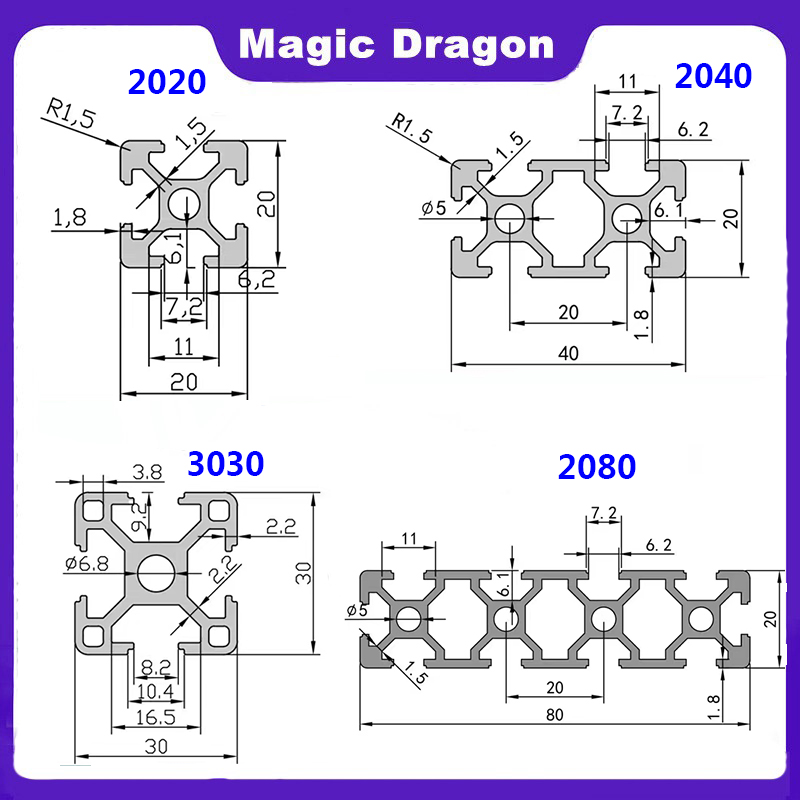 EU 2020 2040 2060 3030 3060 40 - V Slot Aluminum Extrusion recension och pris