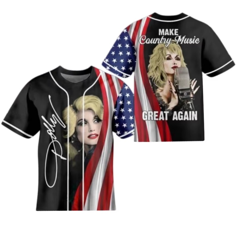 Dolly Parton Baseball Shirt wi - 3D Printing Maket recension och pris
