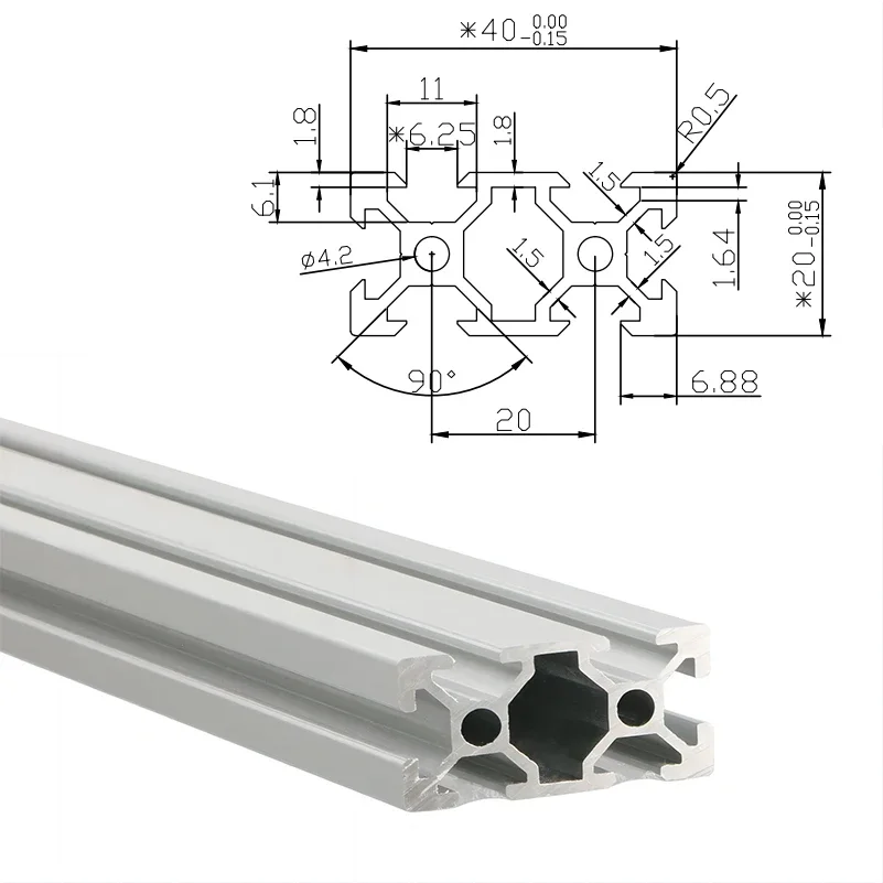 2Pcs 2040 V-Slot Aluminum Extr - V Slot Aluminum Extrusion recension och pris