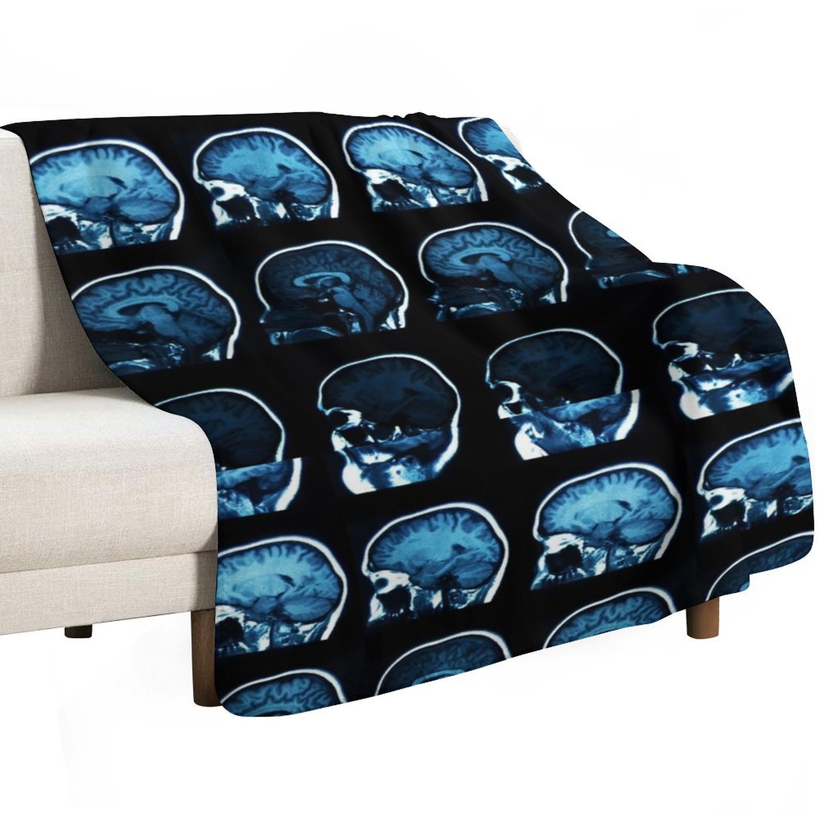 Brain MRI x-ray Throw Blanket  - 3D Printing X Ray recension och pris